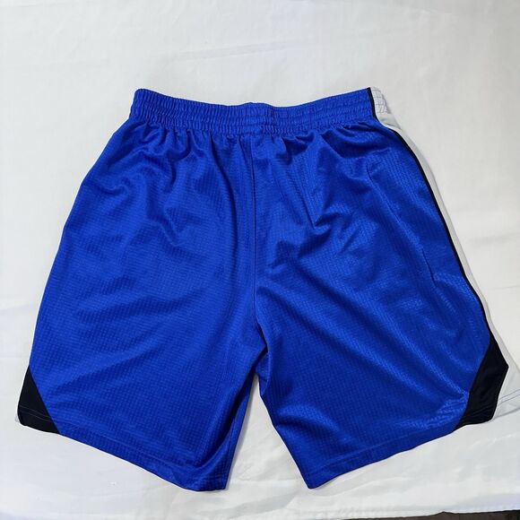 VINTAGE Nike Basketball Shorts Mens Large Blue White Dazzle Shimmer Y2K 00s - Picture 2 of 11